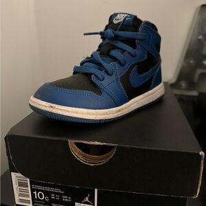 Dark marina blue toddler Jordan 1s